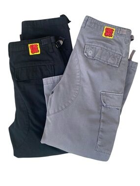 Empyre Pair of Workwear Cargo Pants - Black and Gray Size 28